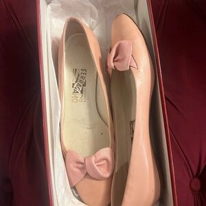 Salvatore Ferragamo Women's Pink Bow Flats